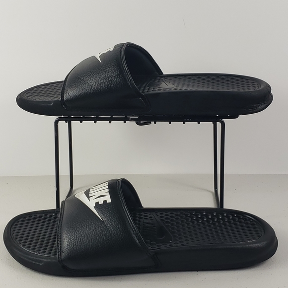 Nike Men's Slice Sandals black white Sz 8 - Picture 11 of 12